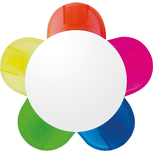 ein bunt blume geformter ballon mit weißem hintergrund 5in1 Textmarker Butterworth (Bild 1)