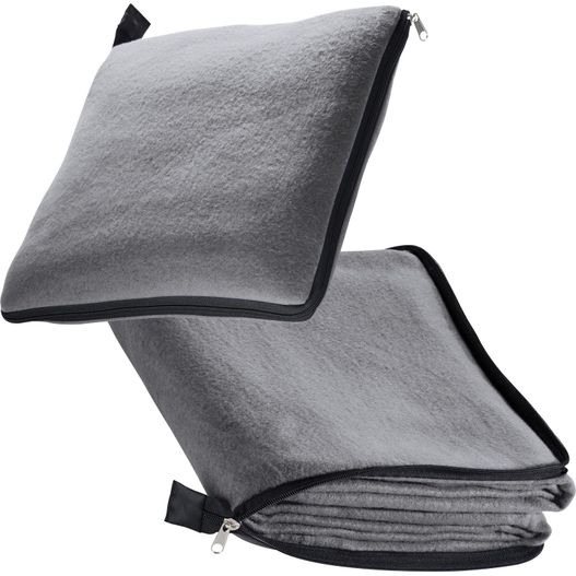eine decke mit einem reißverschluss darüber 2in1 XL-Fleece-Decke/Kissen Radcliff (Bild 1)