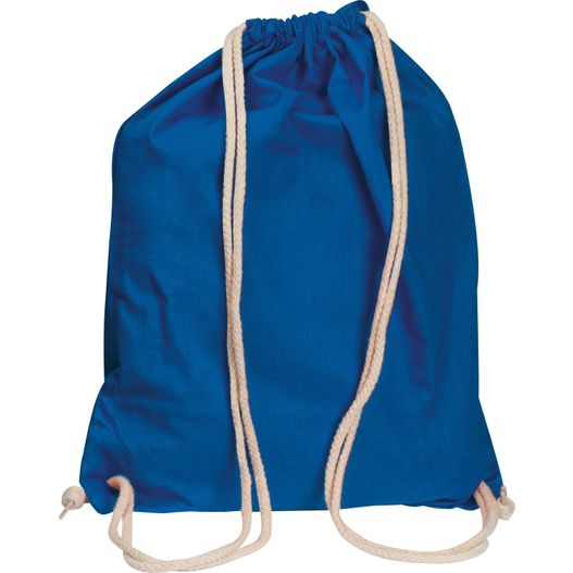 eine blaue tasche mit einem seil Baumwollgymbag Carlsbad (Bild 1)