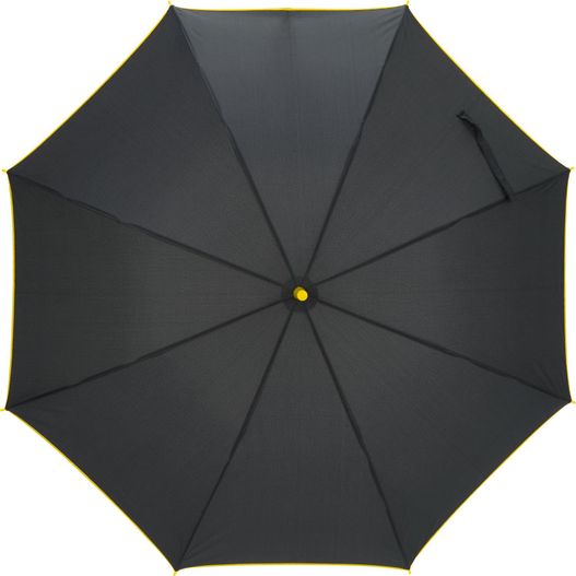 ein schwarzer regenschirm mit einem gelben knopf auf ihm XL Automatikschirm Paris (Bild 1)