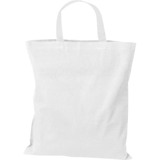 eine weiße tasche mit einem griff auf weißem hintergrund Baumwolltasche Bregenz (Bild 1)