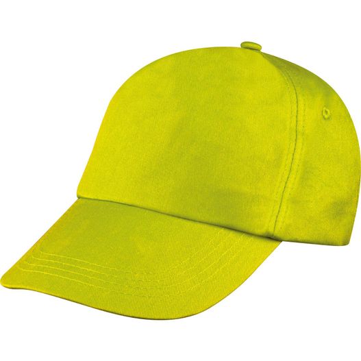 eine hellgelbe baseballkappe auf weißem hintergrund 5 Panel Baseballcap Santa Fe (Bild 1)