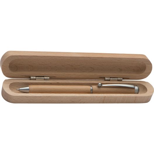 ein stift und ein stift in einem holzkoffer Holz Kugelschreiber Yellowstone (Bild 1)