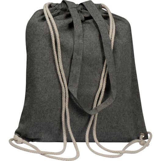 eine graue tasche mit seilgriffen und einem rucksack Recycelte Baumwolltasche Addison (Bild 1)