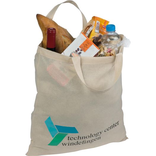 eine tasche mit einer flasche wein und etwas essen Baumwolltasche Arrecife (Bild 1)