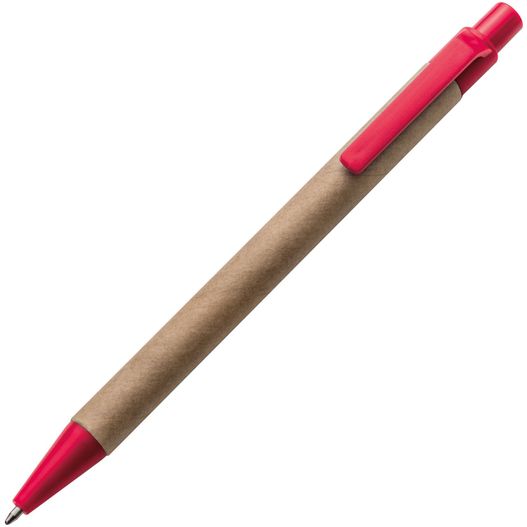 ein stift mit einer roten spitze auf einem weißen hintergrund Papp Kugelschreiber Bristol (Bild 1)
