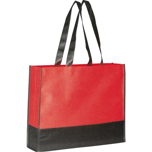 eine rote und schwarze einkaufstasche Non Woven Tasche Zagreb (Bild 1)