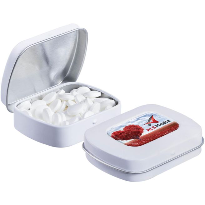 Produktabbildung Mini Klappdeckeldose mit Doming mit Minze Mini Klappdeckeldose mit Doming mit Minze