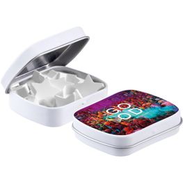 Mini Klappdeckeldose mit Form Pfefferminz