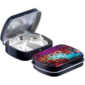 Mini Klappdeckeldose mit Form Pfefferminz