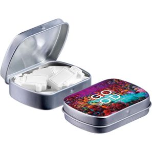 Mini Klappdeckeldose mit Form Pfefferminz