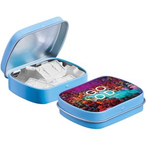 Mini Klappdeckeldose mit Form Pfefferminz