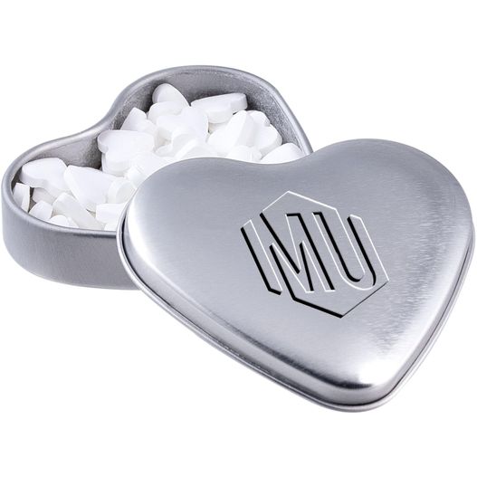 Herzdose mit Prägung und Pfefferminz (Bild 1)