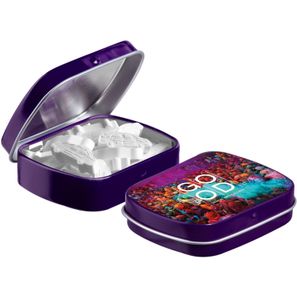 Mini Klappdeckeldose mit Form Pfefferminz