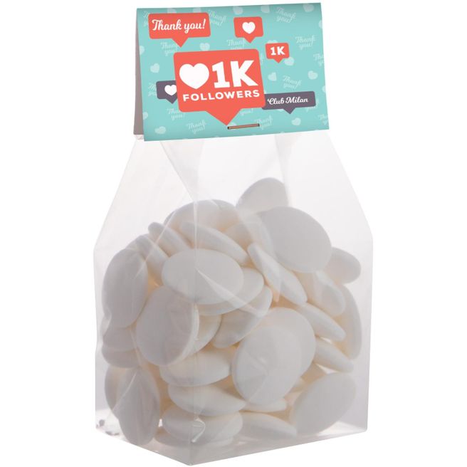Blockbeutel mit Topkarte und 150 g Süssigkeiten