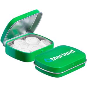 Mini Klappdeckeldose Logo Pfefferminz