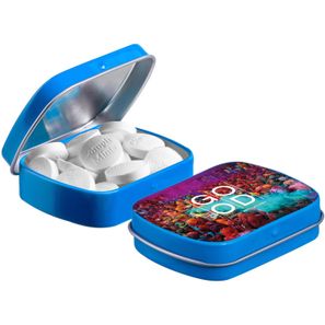 Mini Klappdeckeldose mit Form Pfefferminz