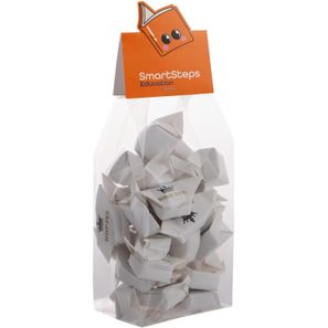 Blockbeutel mit Headerkarte in Ihrer eigenen Form und 150 Gramm Süßigkeiten