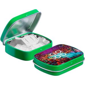 Mini Klappdeckeldose mit Form Pfefferminz