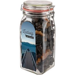 Großes Weckglas 1,5 L mit Süßigkeiten