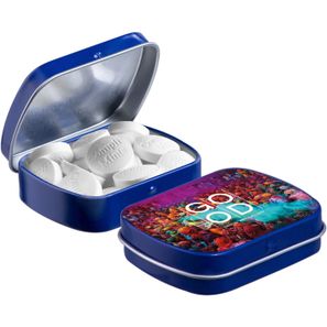 Mini Klappdeckeldose mit Form Pfefferminz