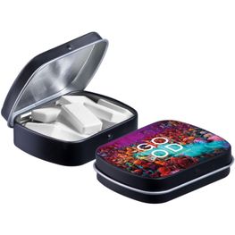 Mini Klappdeckeldose mit Form Pfefferminz