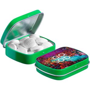 Mini Klappdeckeldose mit Form Pfefferminz