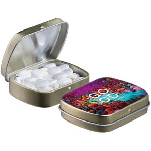 Mini Klappdeckeldose mit Pfefferminz