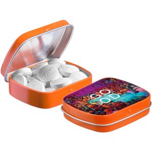 Mini Klappdeckeldose mit Form Pfefferminz