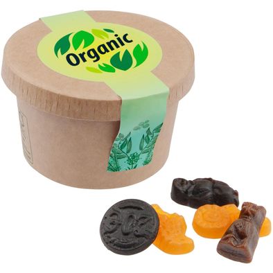 Kartonbecher mit Süßigkeiten