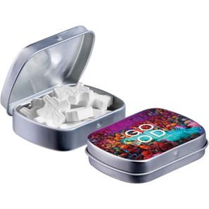 Mini Klappdeckeldose mit Form Pfefferminz