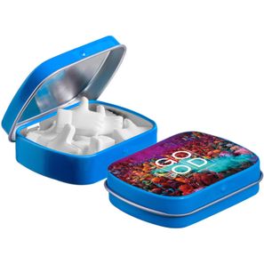 Mini Klappdeckeldose mit Form Pfefferminz