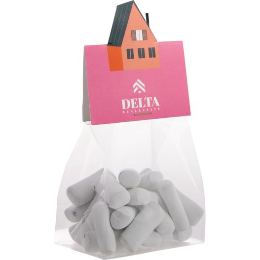 Blockbeutel mit Headerkarte in Ihrer eigenen Form und 50 Gramm Süßigkeiten (Bild 1)