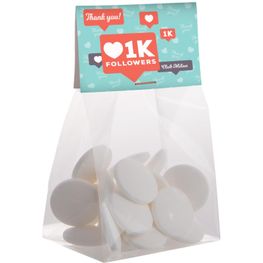 Blockbeutel mit Topkarte und 50 g Süssigkeiten