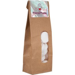 Papiertüte mit Fenster gefüllt mit Süssigkeiten