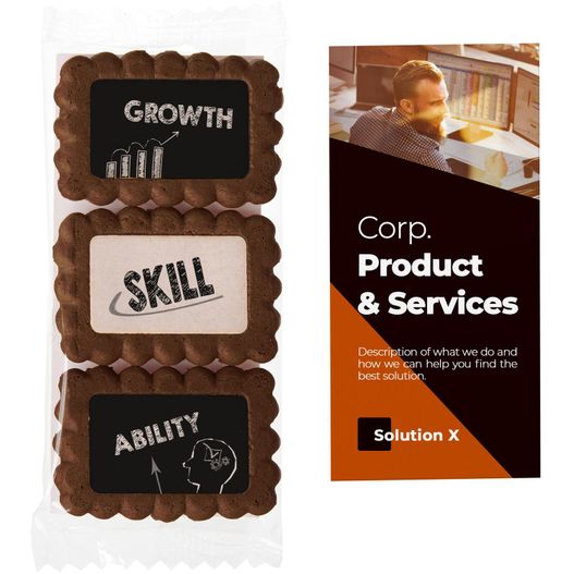 Dreifach bedruckte Kekskarte (Bild 1)