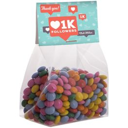 Produktabbildung Blockbeutel mit Topkarte und 100 g Süssigkeiten Blockbeutel mit Topkarte und 100 g Süssigkeiten