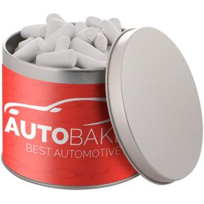 Runde Dose, 0.6 L gefüllt mit Süßigkeiten