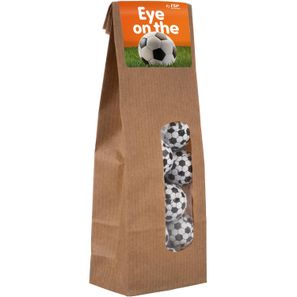 Papiertüte mit Fenster gefüllt mit Süssigkeiten