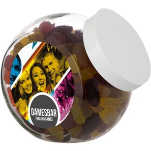 Großes Glas 2 Liter gefüllt mit Süßigkeiten