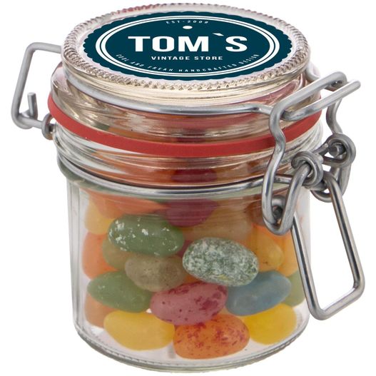 Produktabbildung Midi Weckglas 0,25 L gefüllt mit Süßigkeiten Midi Weckglas 0,25 L gefüllt mit Süßigkeiten (Bild 1)