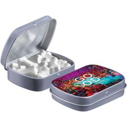 Mini Klappdeckeldose mit Form Pfefferminz