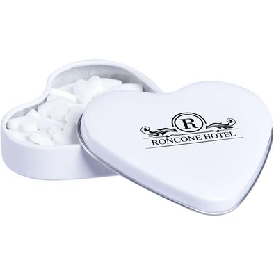 Herzförmige Dose Pfefferminzherzen