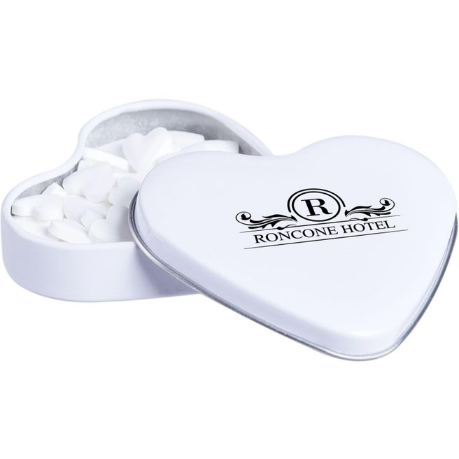 Herzförmige Dose Pfefferminzherzen