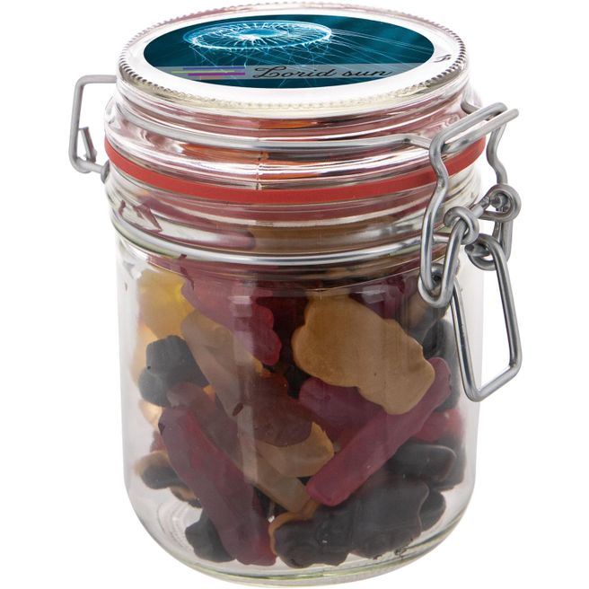 Maxi Weckglas 0,4 Liter, mit Süßigkeiten