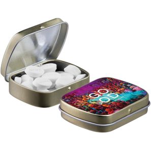 Mini Klappdeckeldose mit Pfefferminz