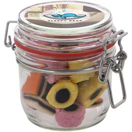 Midi Weckglas 0,25 L gefüllt mit Süßigkeiten