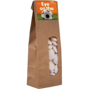 Papiertüte mit Fenster gefüllt mit Süssigkeiten