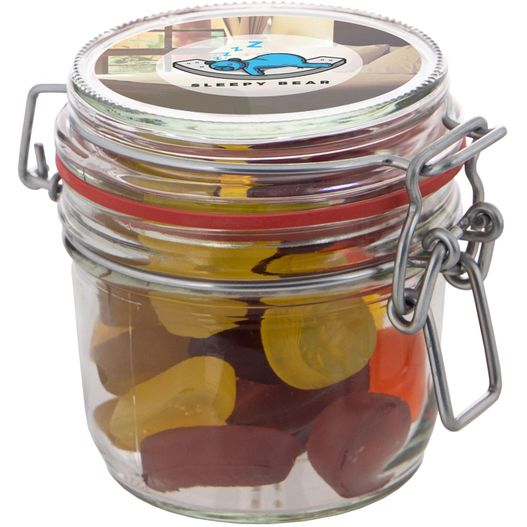 Produktabbildung Midi Weckglas 0,25 L gefüllt mit Süßigkeiten Midi Weckglas 0,25 L gefüllt mit Süßigkeiten (Bild 1)