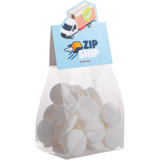 Blockbeutel mit Headerkarte in Ihrer eigenen Form und 100 Gramm Süßigkeiten (Bild 1)